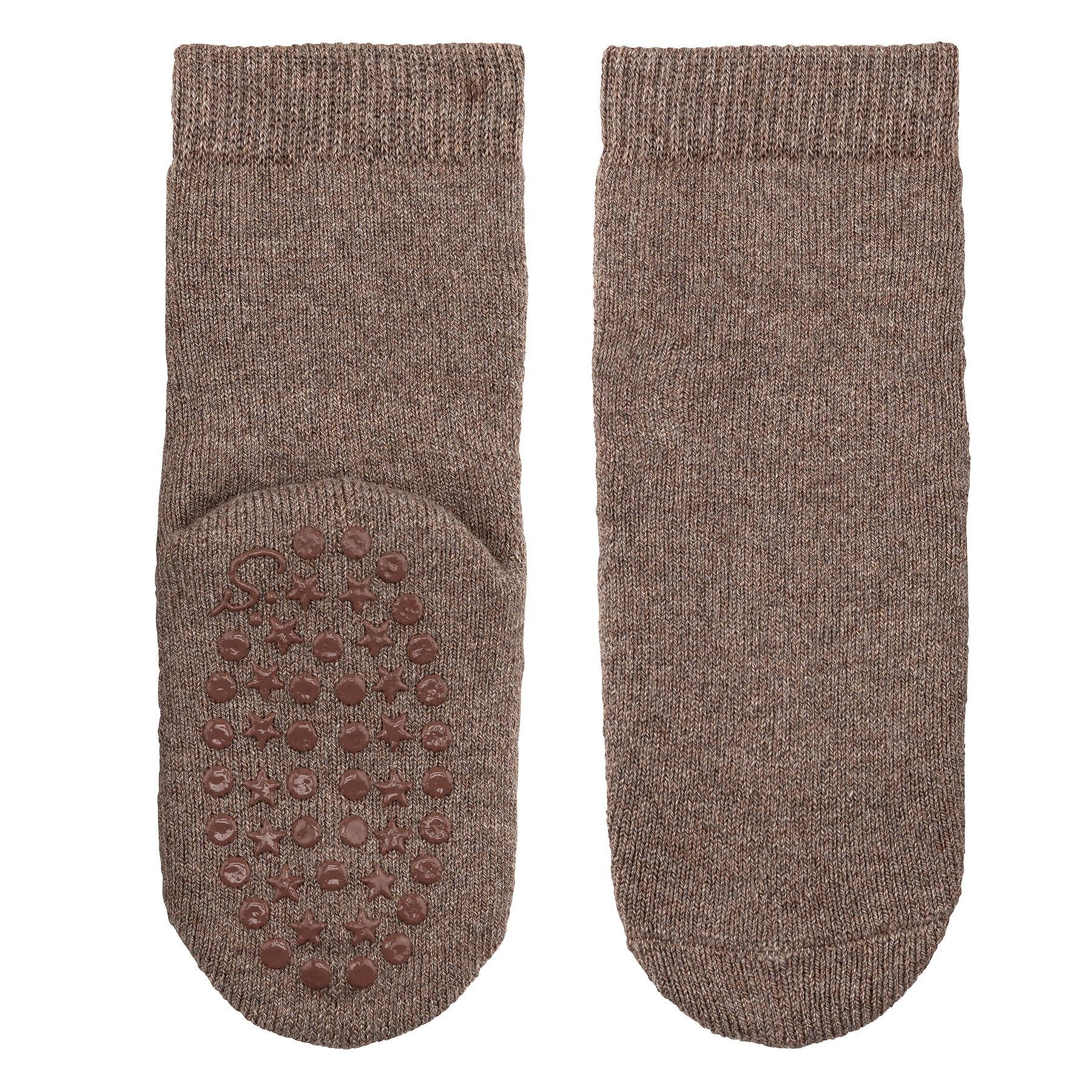 Abs Чорапи С Вълна И Релефна Анти Плъзгаща Подметка, Кафяви, 37 38 Sterntaler