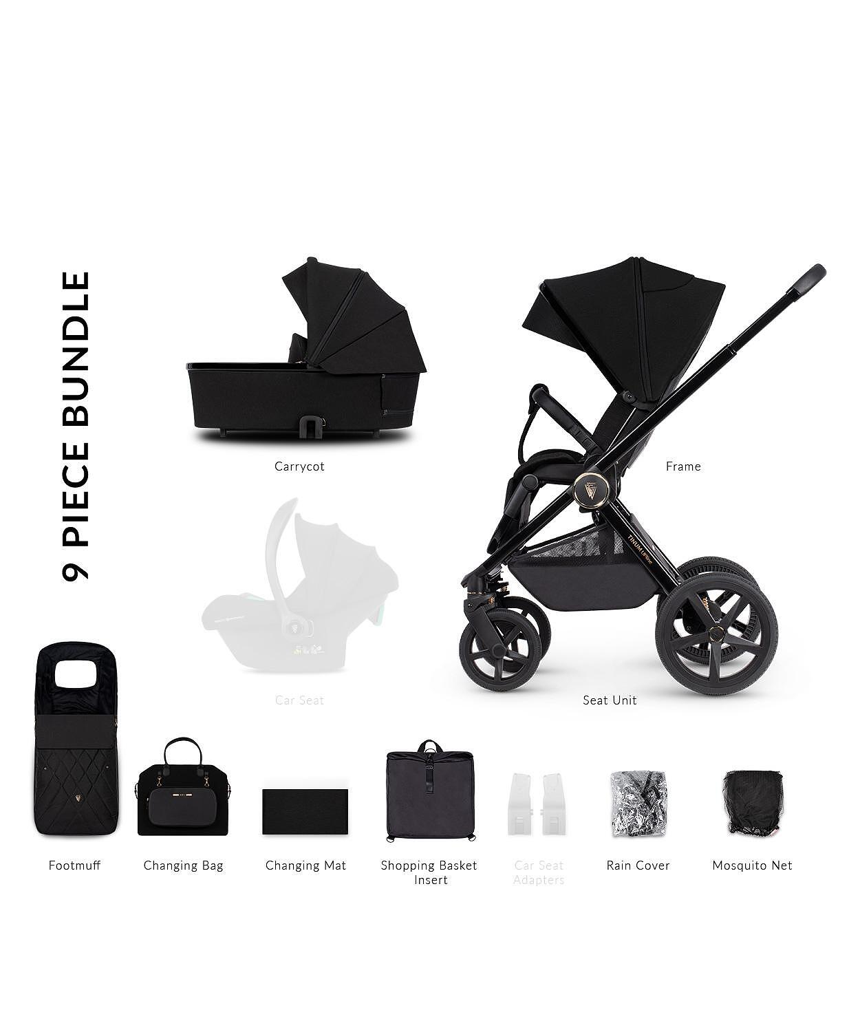 Комбинирана Количка 2 В 1 Upline All Black Venicci