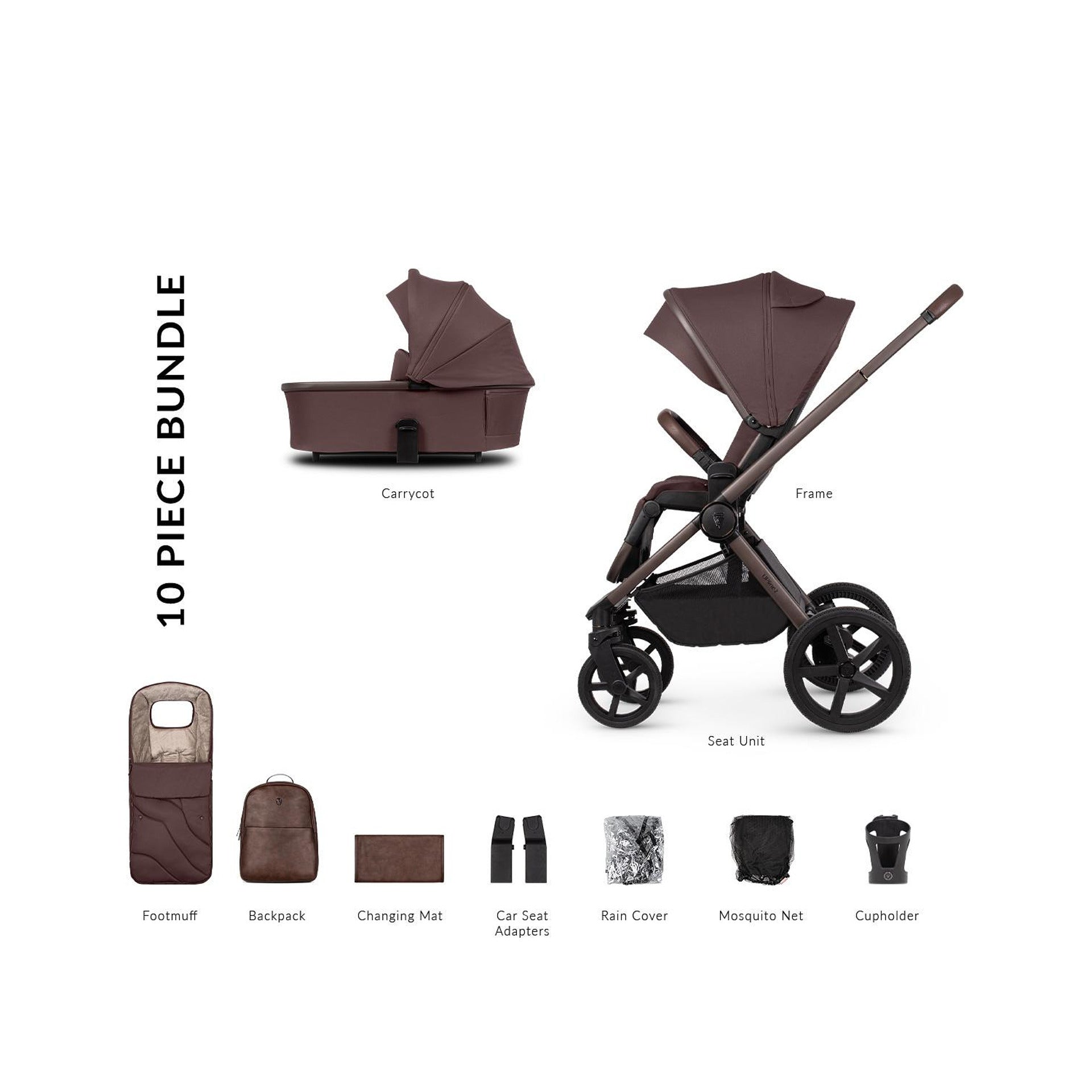 Комбинирана Количка 2 В 1 Upline 2 Se Burgundy Venicci