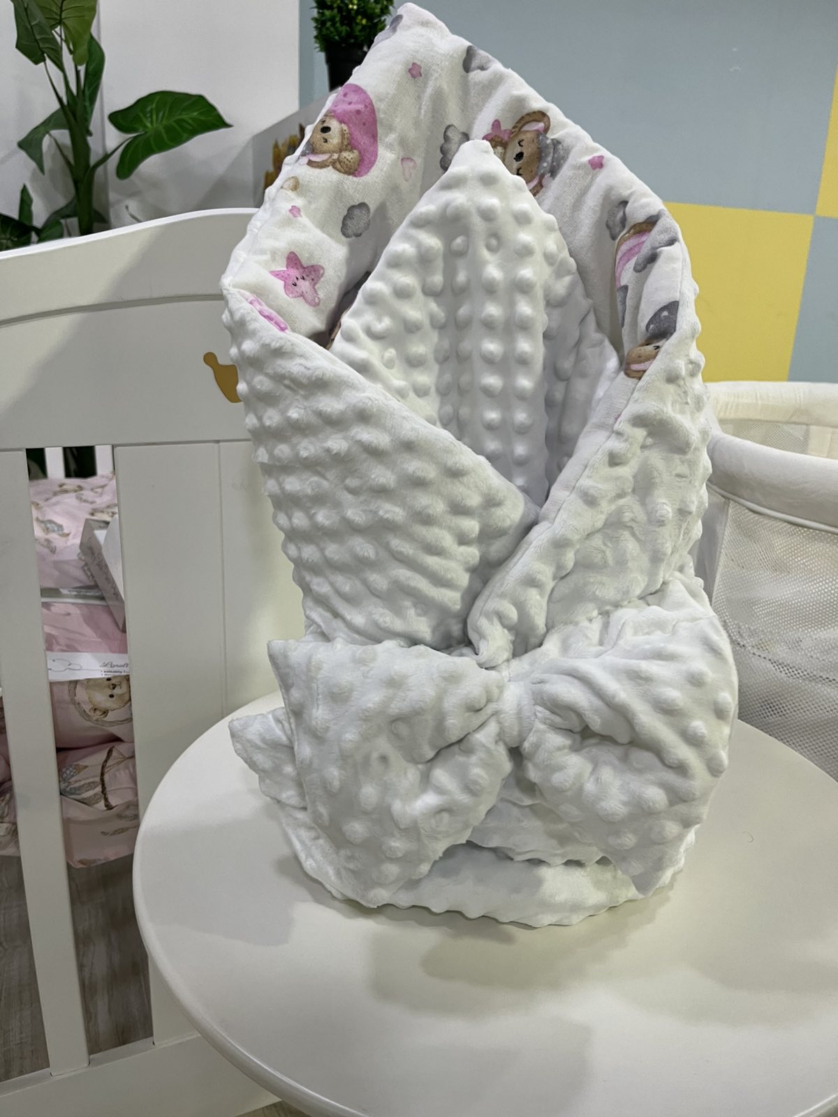 Двулицева Пелена За Изписване "прегърни Ме" + Панделка Зима Pink White Galix