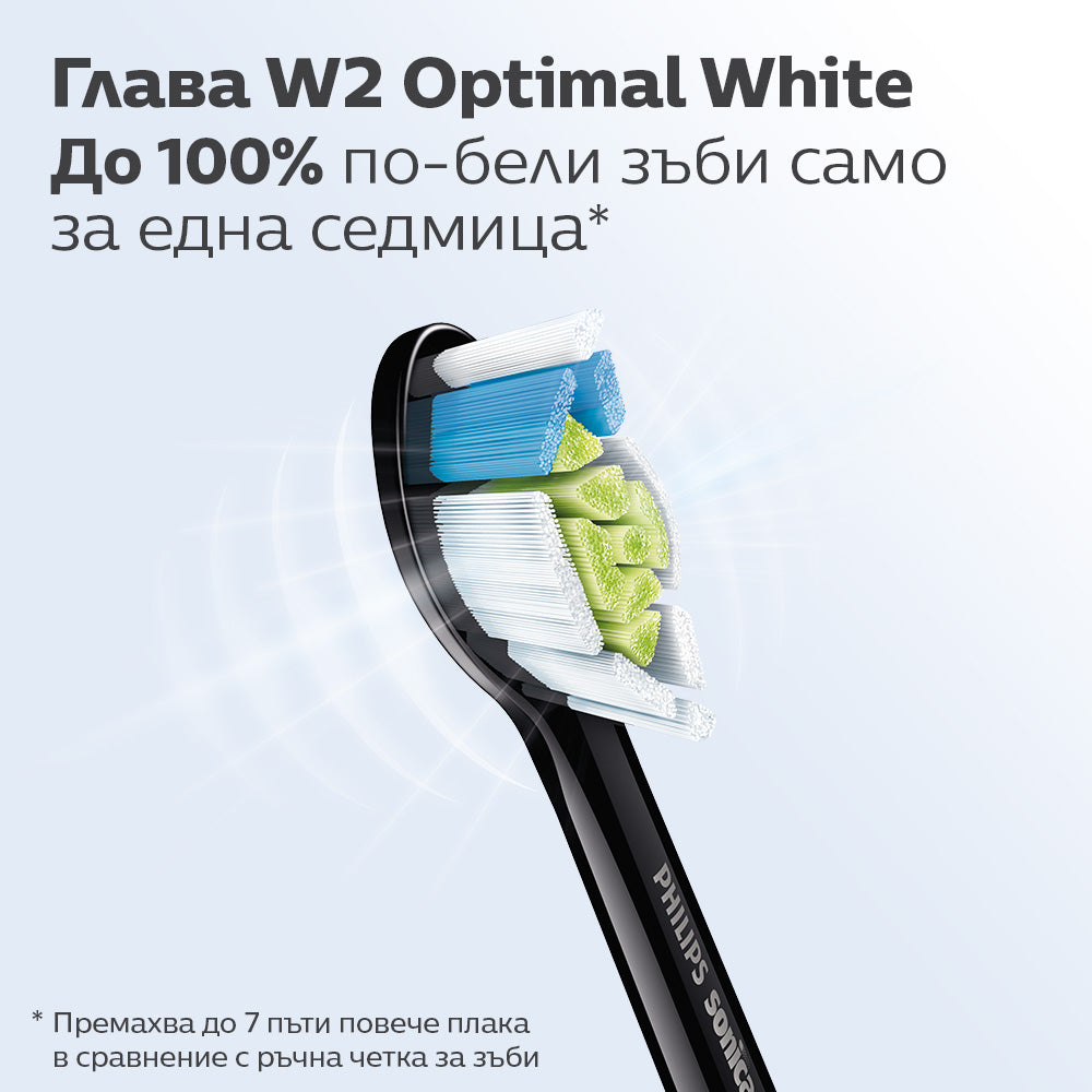 Глава За Четка W2 Optimal White Hx6062 88, Черен, 2 Броя Philips Sonicare