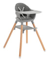 Стол За Хранене 2В1 Woody Grey 2024 - Столчета За Хранене - Kikkaboo - BebeMama