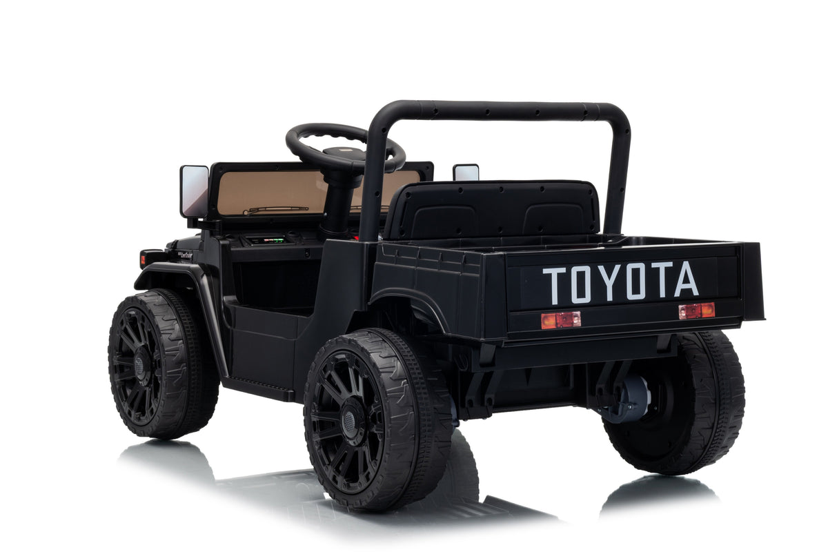 Акумулаторна Кола Licensed Toyota Land Cruiser Fj45 Pick Up Black Kikkaboo