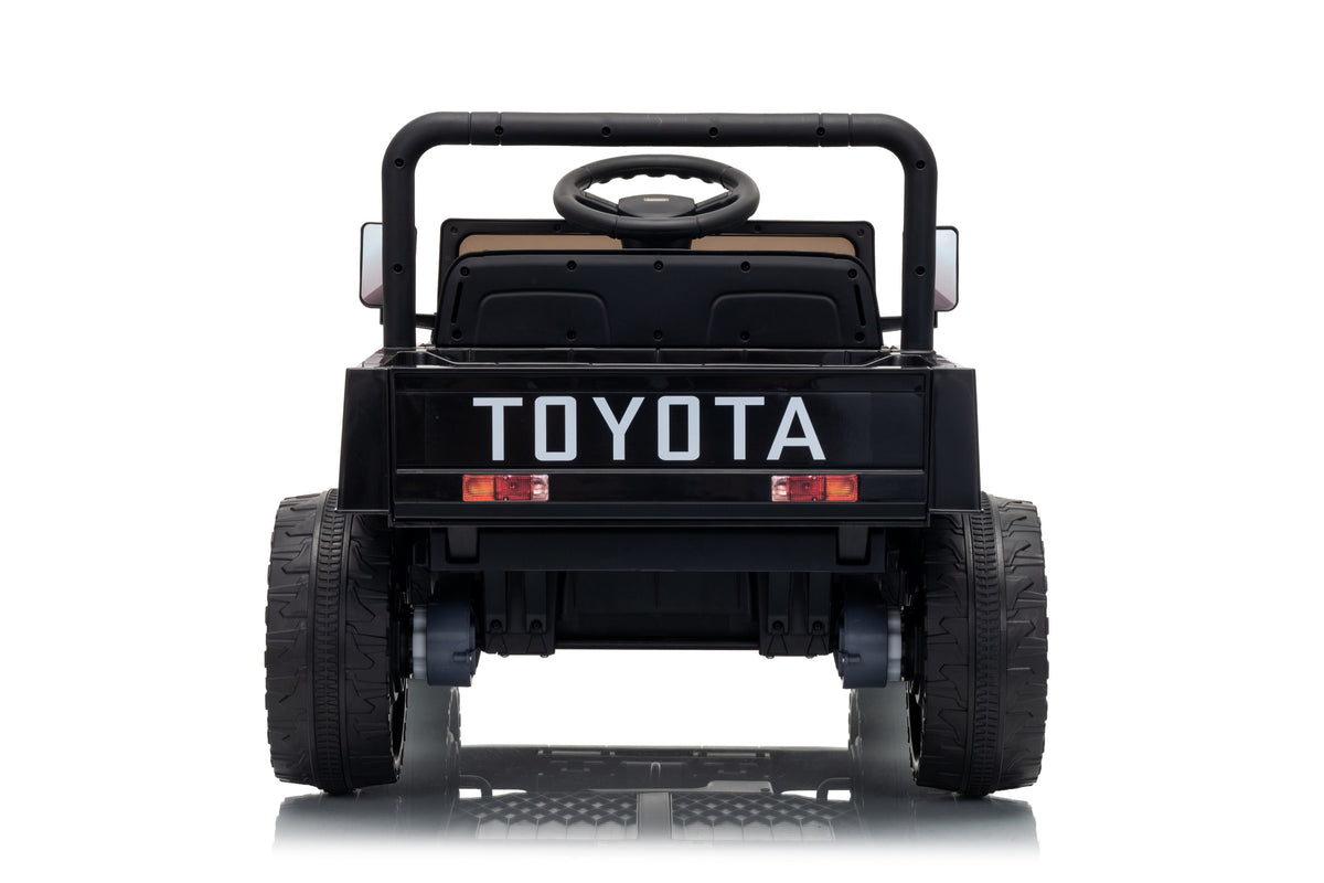 Акумулаторна Кола Licensed Toyota Land Cruiser Fj45 Pick Up Black Kikkaboo
