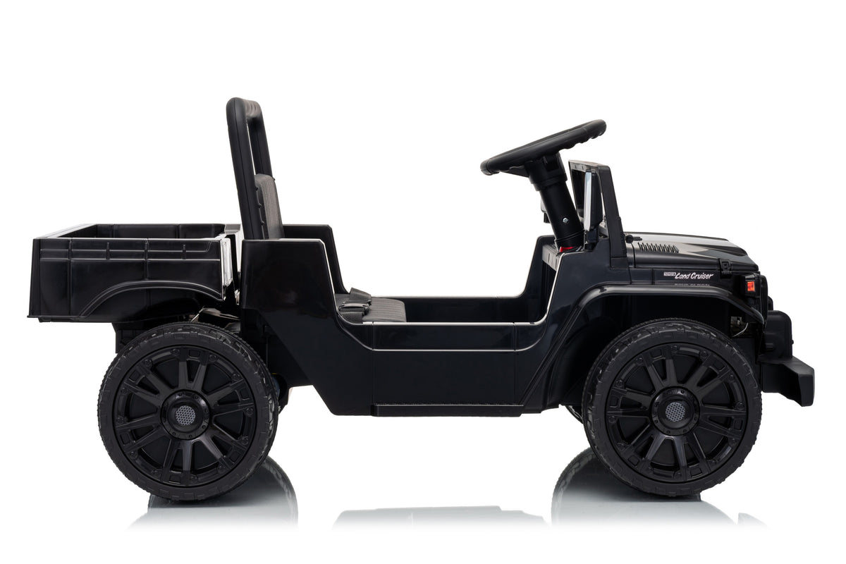 Акумулаторна Кола Licensed Toyota Land Cruiser Fj45 Pick Up Black Kikkaboo