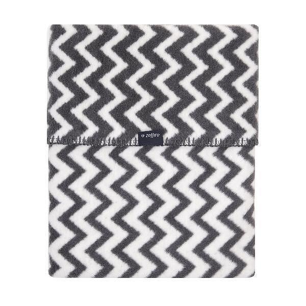 Памучно Бебешко Одеяло 75x100 См Z Zigzag Graphite With White Zaffiro