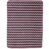 Памучно Бебешко Одеяло Графит Тъмнорозово Zigzag 75x100 См Zaffiro