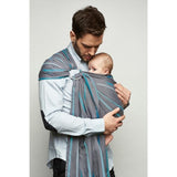 Слинг За Новородено Бебе Hug Me Diamond Turquoise And Graphite Stripes Zaffiro