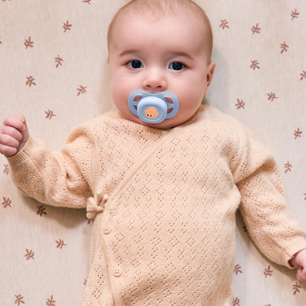 Залъгалки Ultra Start 0 2м Пастелни Декор Усмивка И Очички, Момче Philips Avent