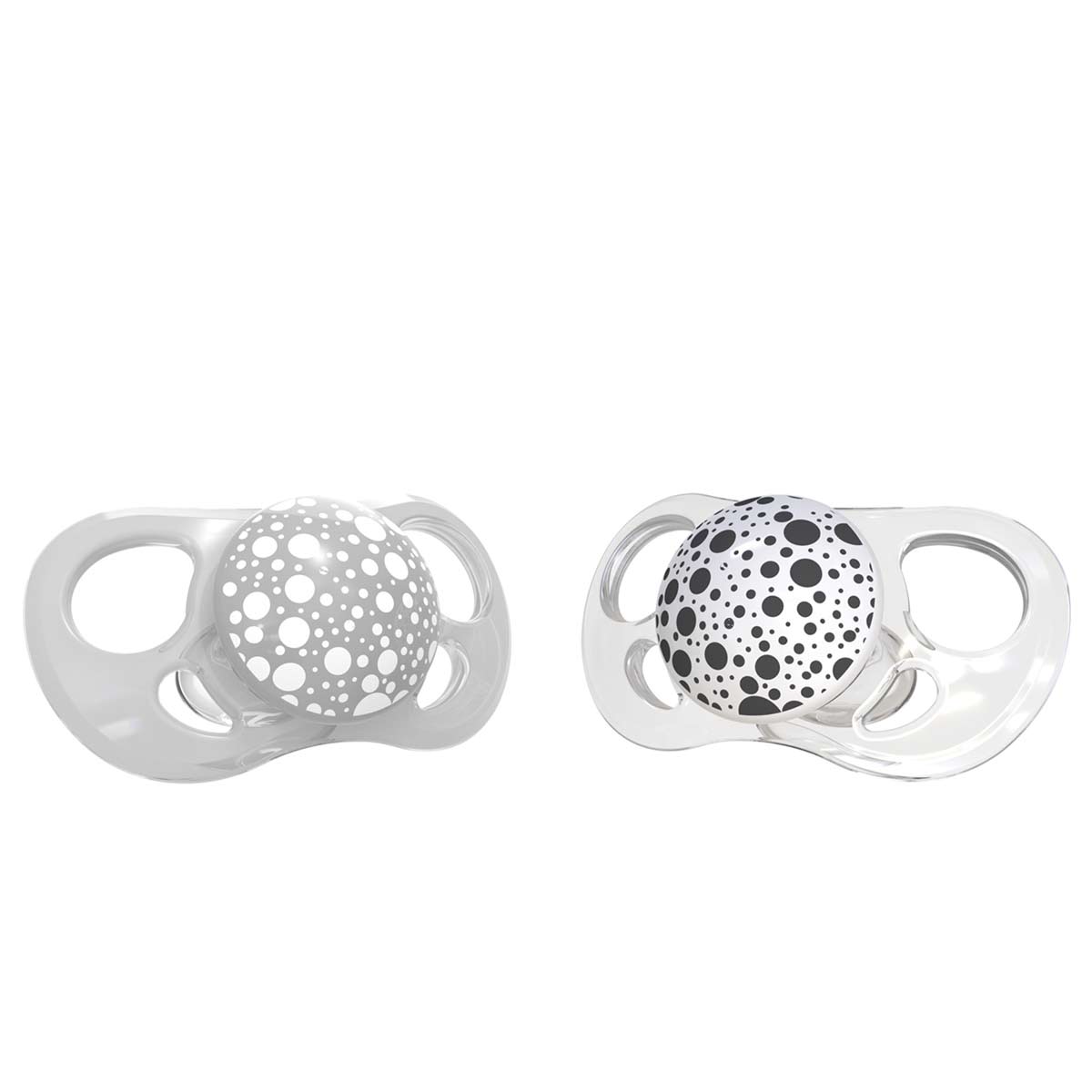 Залъгалки За Бебета Twistshake 2 Бр. 6+ Месеца Сива И Бяла - Залъгалки - Twistshake - BebeMama