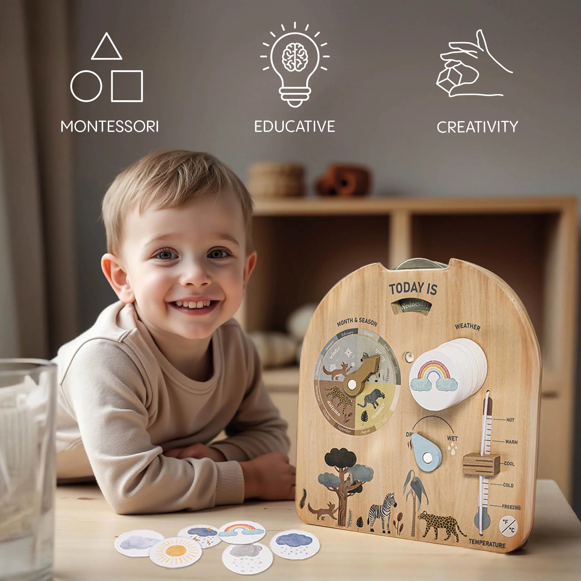 Дървена Образователна Играчка Сезони Zopa