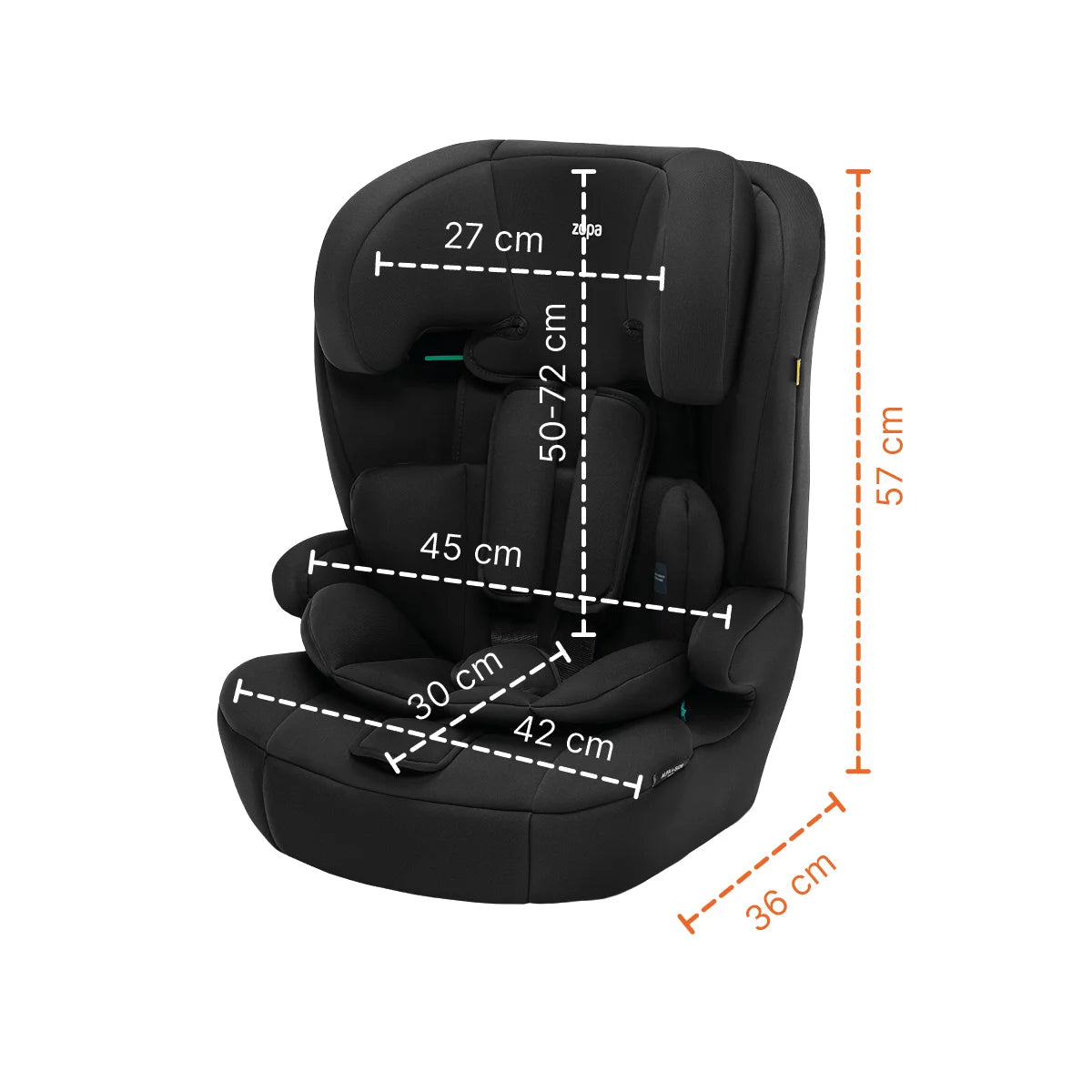 Детско Столче За Кола Alfa (76 150см) I Size Isofix Grey Zopa