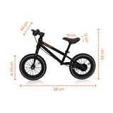 Колело За Баланс Racer С Ръчна Спирачка Charcoal Black Zopa