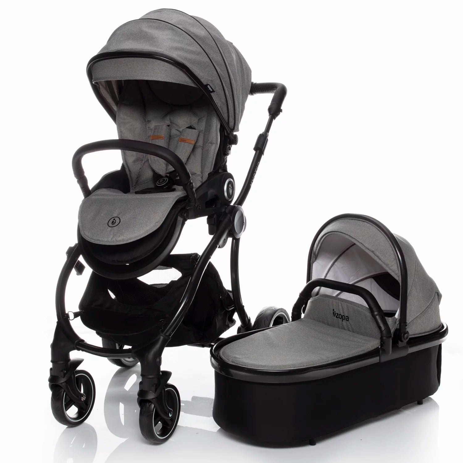 Комбинирана Количка 2 В 1 Mystic Silver Grey Zopa