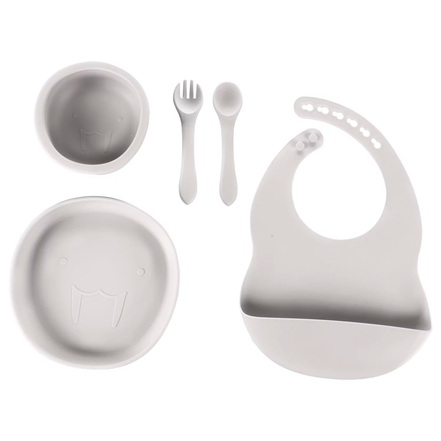 Силиконов Комплект За Хранене Dove Grey Zopa
