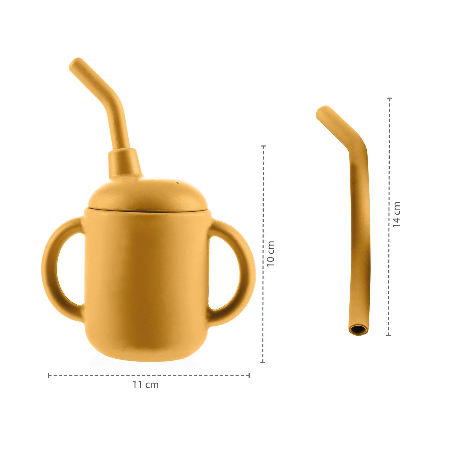 Силиконова Чаша 2в1 Mustard Yellow Zopa