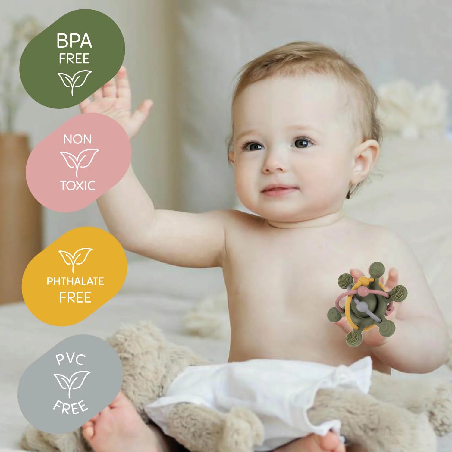 Силиконова Дрънкалка Многоцветна Zopa