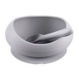 Силиконова Купа С Вакуум + Лъжица Dove Grey Zopa