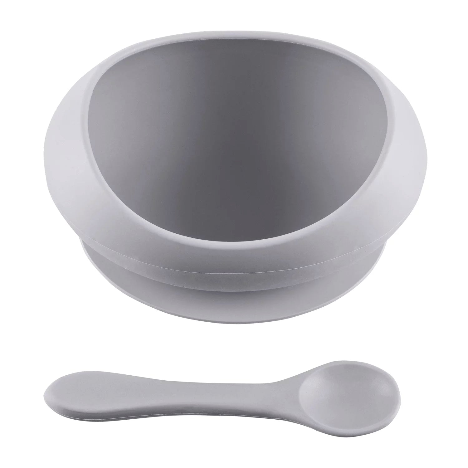 Силиконова Купа С Вакуум + Лъжица Dove Grey Zopa