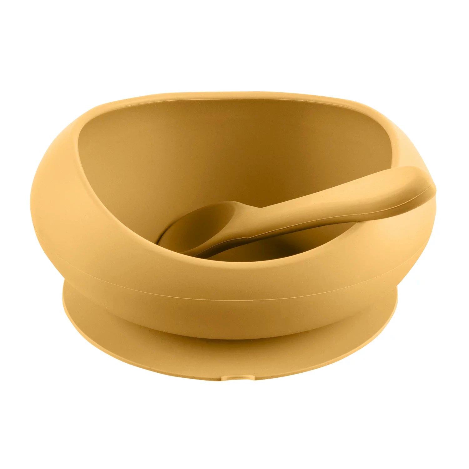 Силиконова Купа С Вакуум + Лъжица Mustard Yellow Zopa