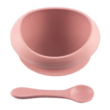 Силиконова Купа С Вакуум + Лъжица Old Pink Zopa