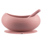 Силиконова Купа С Вакуум + Лъжица Old Pink Zopa