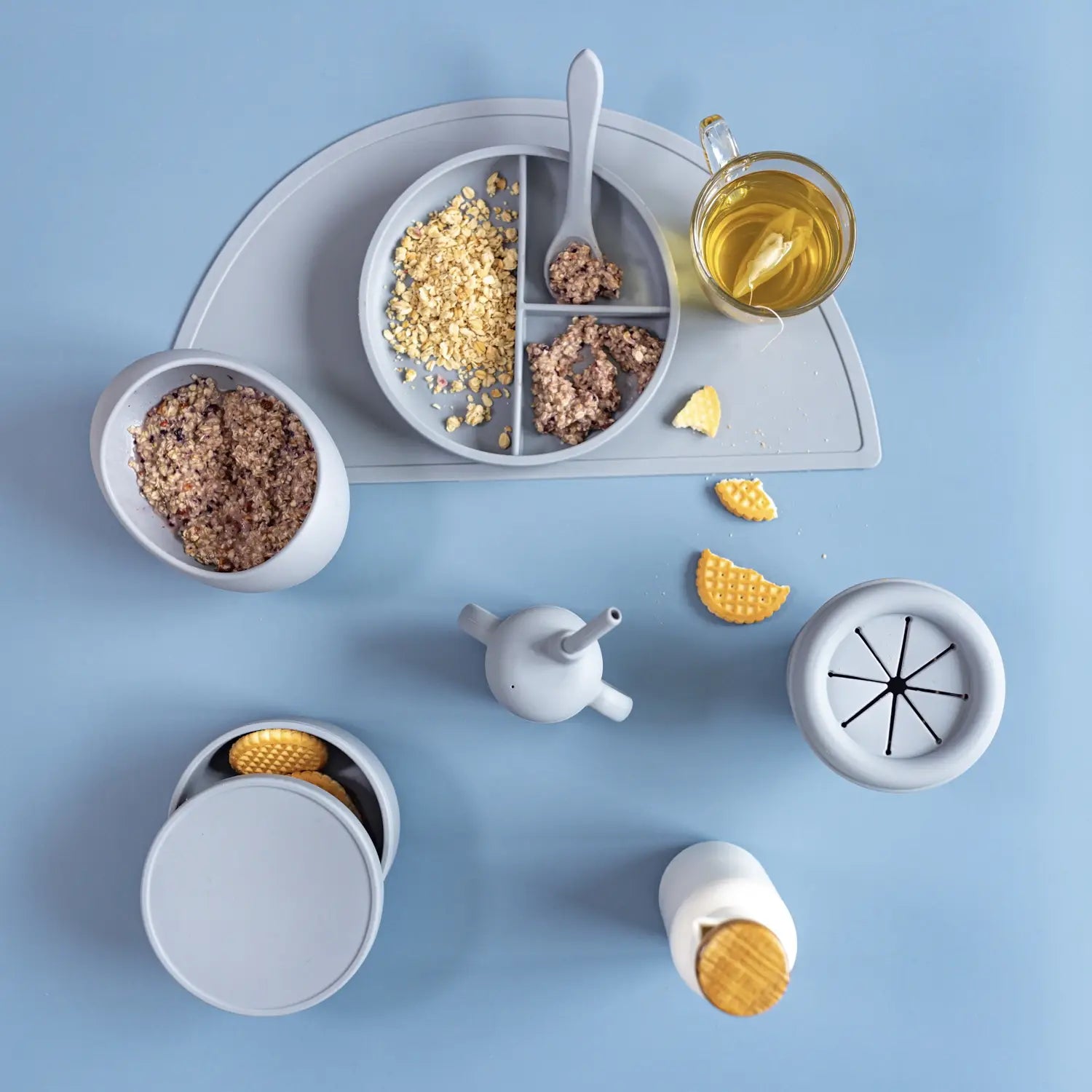 Силиконова Подложка За Хранене Dove Grey Zopa