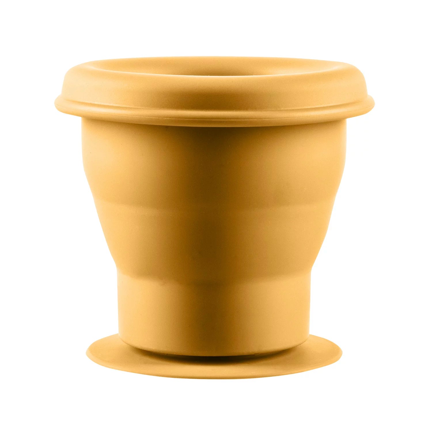 Силиконова Сгъваема Купа За Закуски С Вакуум Mustard Yellow Zopa