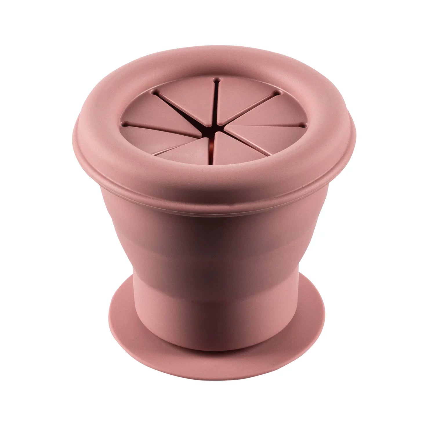 Силиконова Сгъваема Купа За Закуски С Вакуум Old Pink Zopa