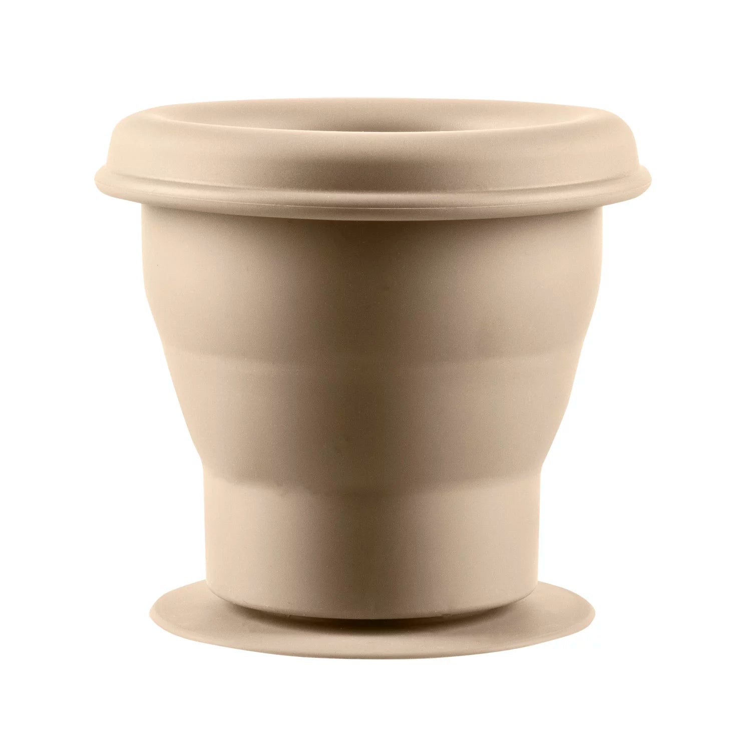Силиконова Сгъваема Купа За Закуски С Вакуум Sand Beige Zopa