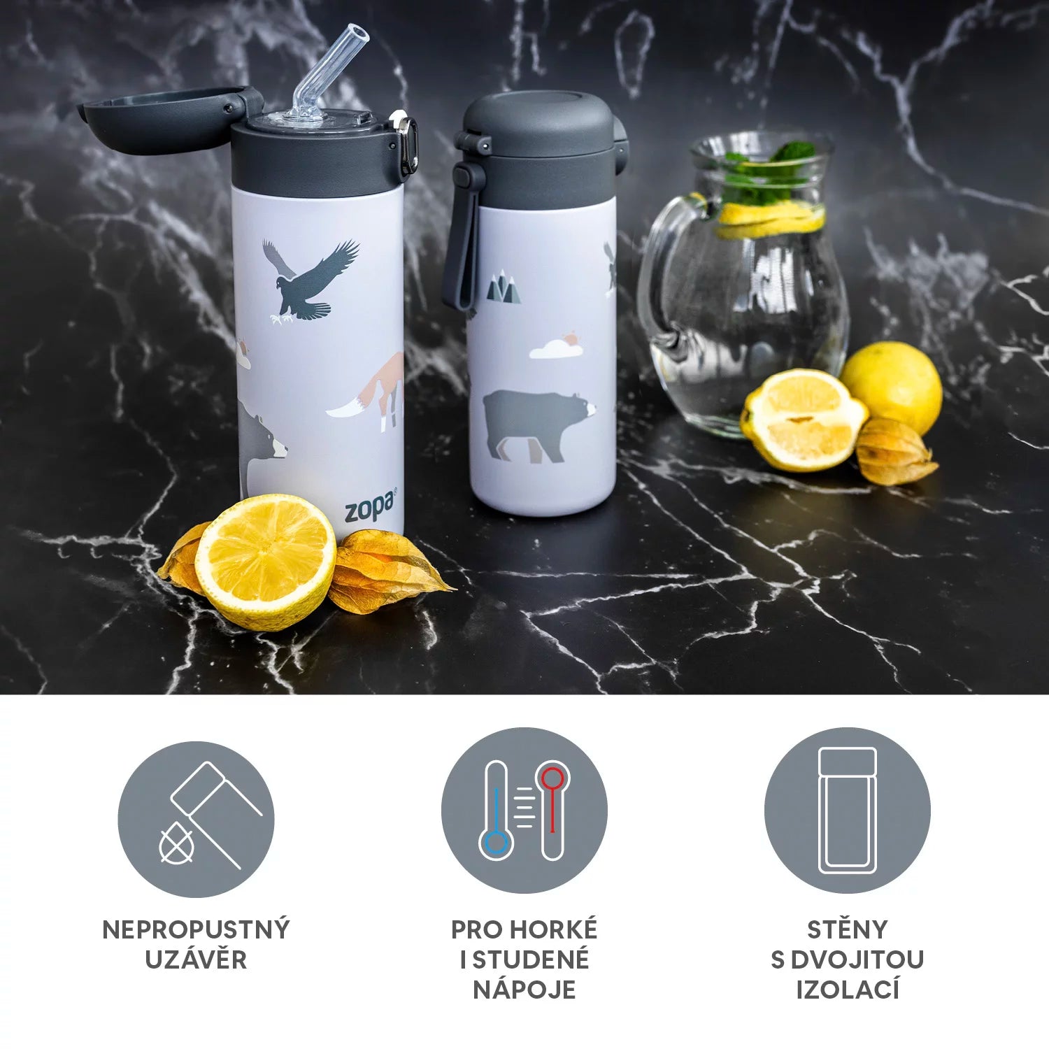 Термобутилка С Накрайник За Пиене 400 Ml Dino Zopa