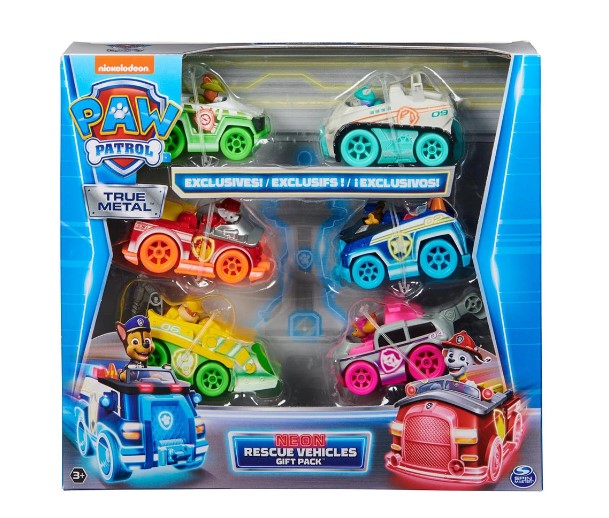 Пес Патрул - Подаръчен Комплект С Неонови Колички - Играчки - Spin Master - BebeMama