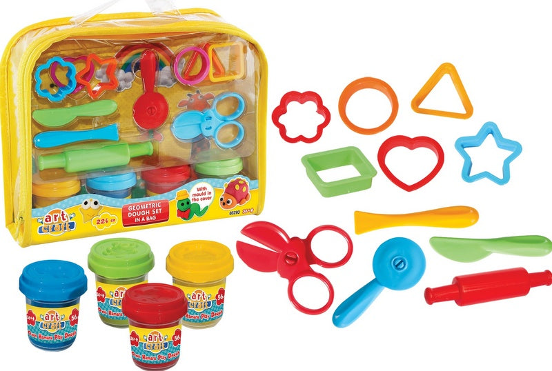 К-Т Пластелин Геометрични Форми В Чанта 224 Гр.11 Бр. Матрици И Инструменти 26Х7Х21 - Умения И Творчество - TheSmileOfYourBaby - BebeMama