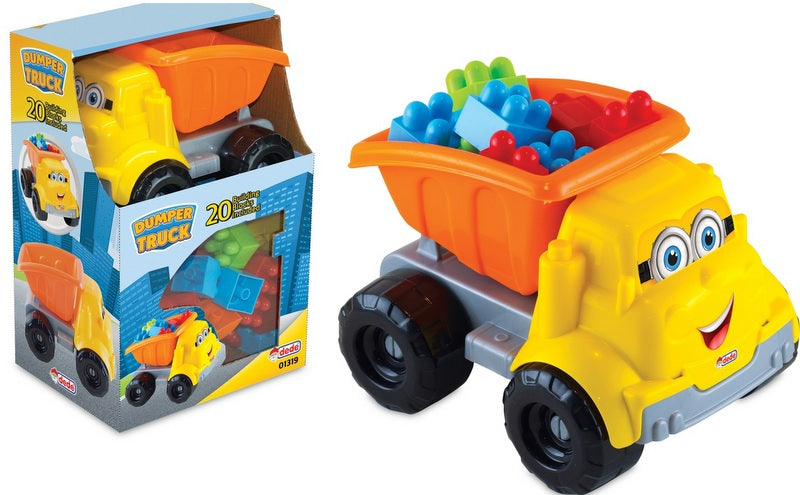 Конструктор Самосвал Едри Елементи В Кутия С 20 Ел 15Х20Х30 - Строители, Мозайки И Конструктори - Thesmileofyourbaby - BebeMama