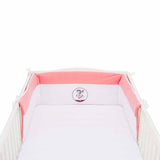 Обиколник За Бебешка Кошара Fillikid Bumper Basic Bunny Pink --- BebeMama
