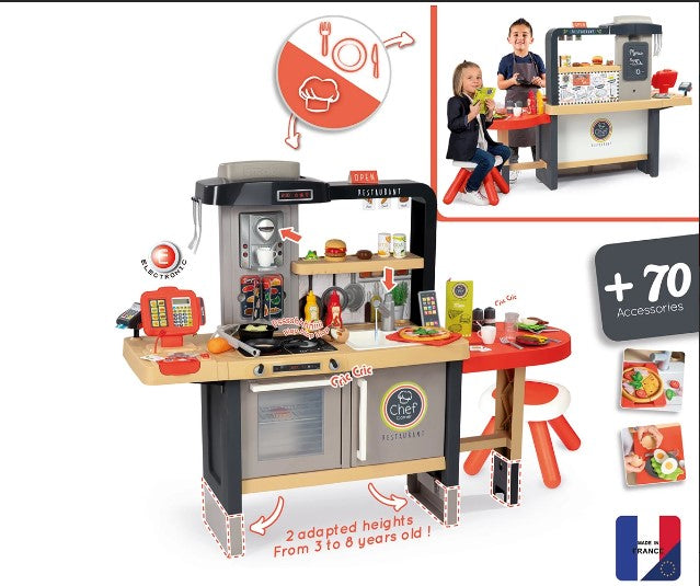 Детски Комплект За Игра Smoby - Ресторант С Кухня Chef Corner - Кухни И Готварски Пособия - Smoby - BebeMama