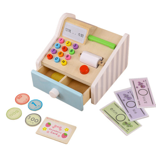 Дървен Детски Касов Апарат - Дървени Играчки - Smartbaby - BebeMama
