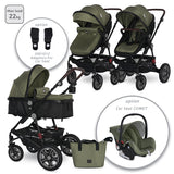 Д.Количка Lora Loden Green До 22 Кг - Комбинирани Колички - Lorelli Classic - BebeMama