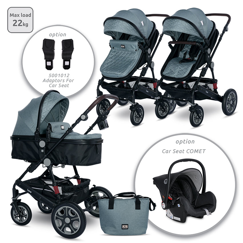 Д.Количка Lora Arctic Blue До 22 Кг - Комбинирани Колички - Lorelli Classic - BebeMama