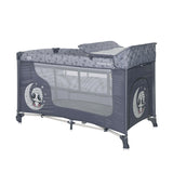 Кошара Moonlight 2 Нивa Cool Grey Pandas - Сгъваеми Кошари 2 Нива - Lorelli Classic - BebeMama