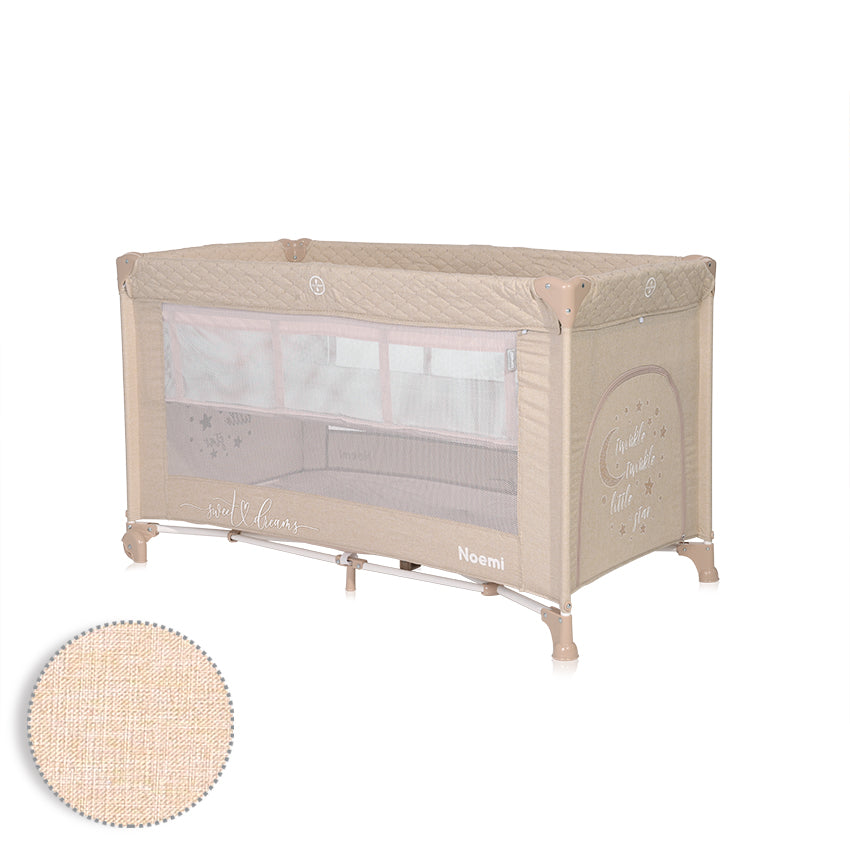Кошара Noemi 2 Нива Fog Beige Star - Сгъваеми Кошари 2 Нива - Lorelli Premium - BebeMama