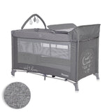 Кошара Noemi 2 Нива Plus Cool Grey Star - Сгъваеми Кошари 2 Нива - Lorelli Premium - BebeMama