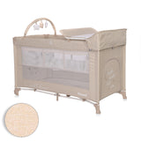 Кошара Noemi 2 Нива Plus Fog Beige Star - Сгъваеми Кошари 2 Нива - Lorelli Premium - BebeMama