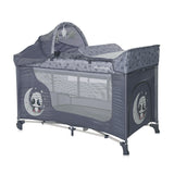 Кошара Moonlight 2 Нива Plus Cool Grey Pandas - Сгъваеми Кошари 2 Нива - Lorelli Classic - BebeMama