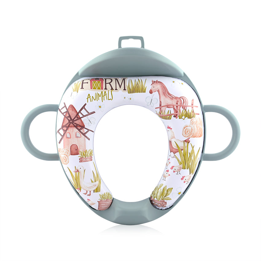 Мека Приставка С Облегалка Зелен Farm - Адаптори За Тоалетна - Lorelli Classic - BebeMama