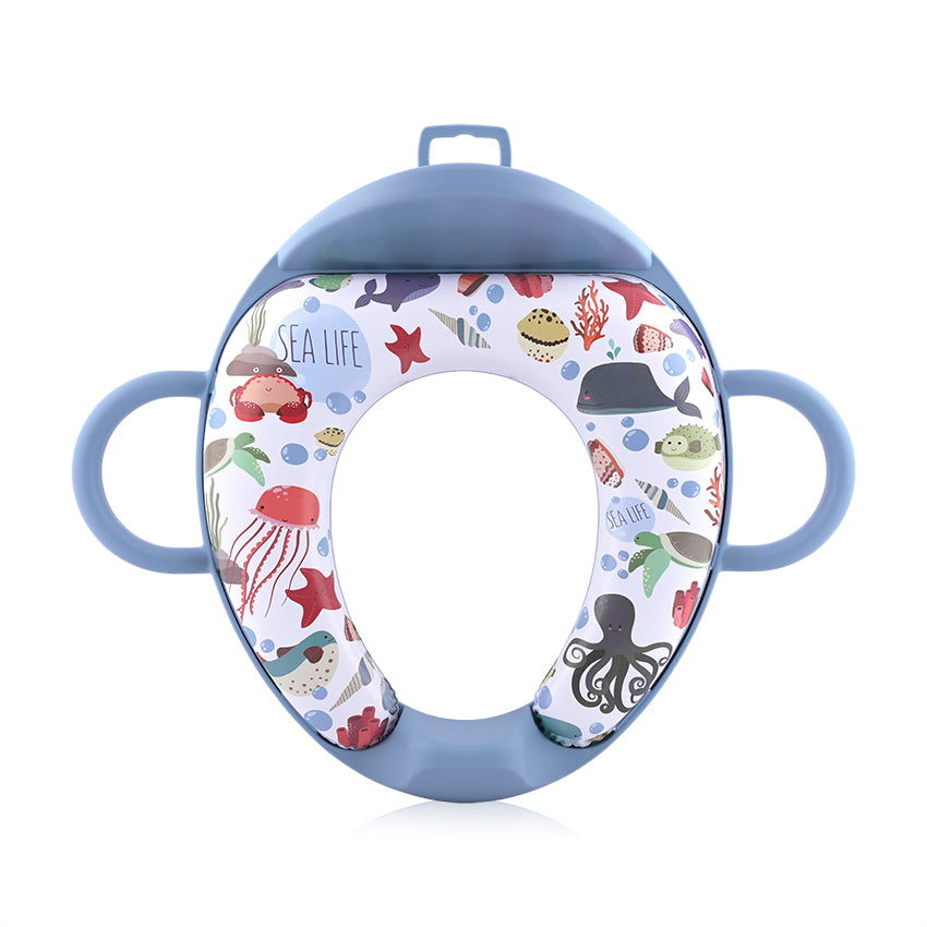 Мека Приставка С Облегалка Син Sea - Адаптори За Тоалетна - Lorelli Classic - BebeMama