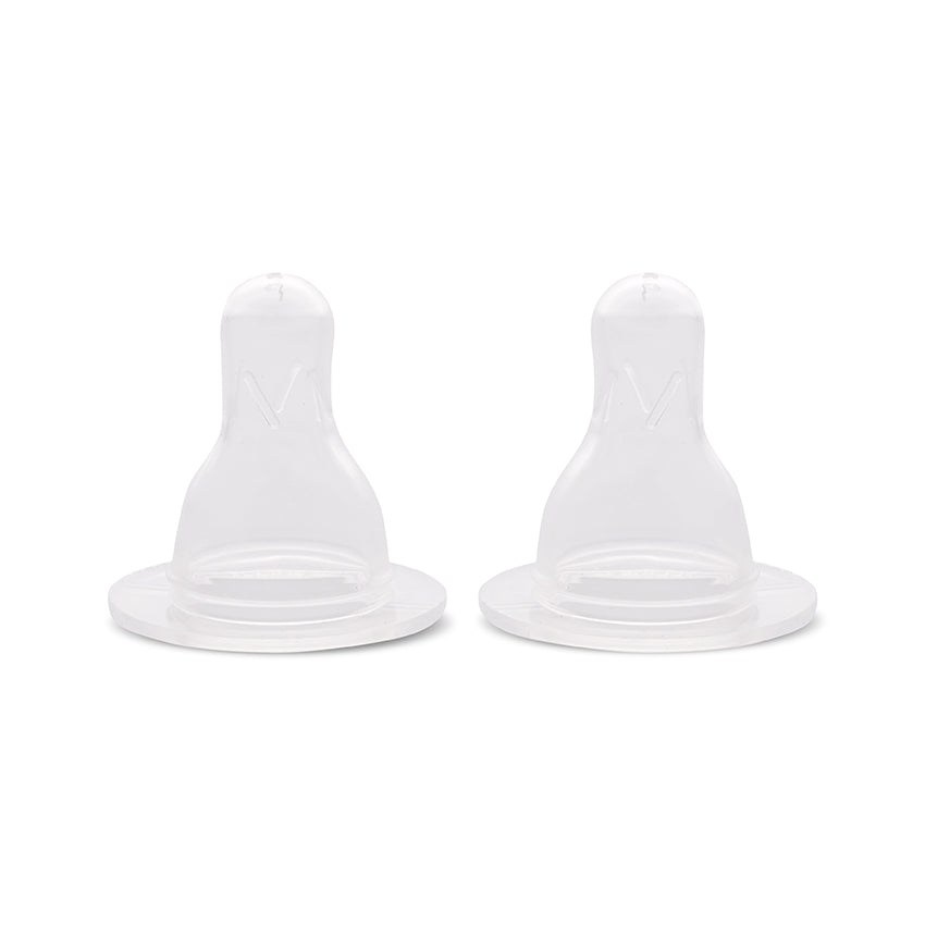 Силиконов Биберон За Шише С Широко Гърло M - 2 Бр --- BebeMama