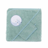 Комплект Бебешка Хавлия С Качулка (100X100 См) И Хавлиена Ръкавица (24X20 См) Fillikid - Polar Bear Ocean --- BebeMama