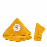 Комплект Бебешка Хавлия С Качулка (100X100 См) И Хавлиена Ръкавица (24X20 См) Fillikid - Koala Honey - Хавлии - Fillikid - BebeMama