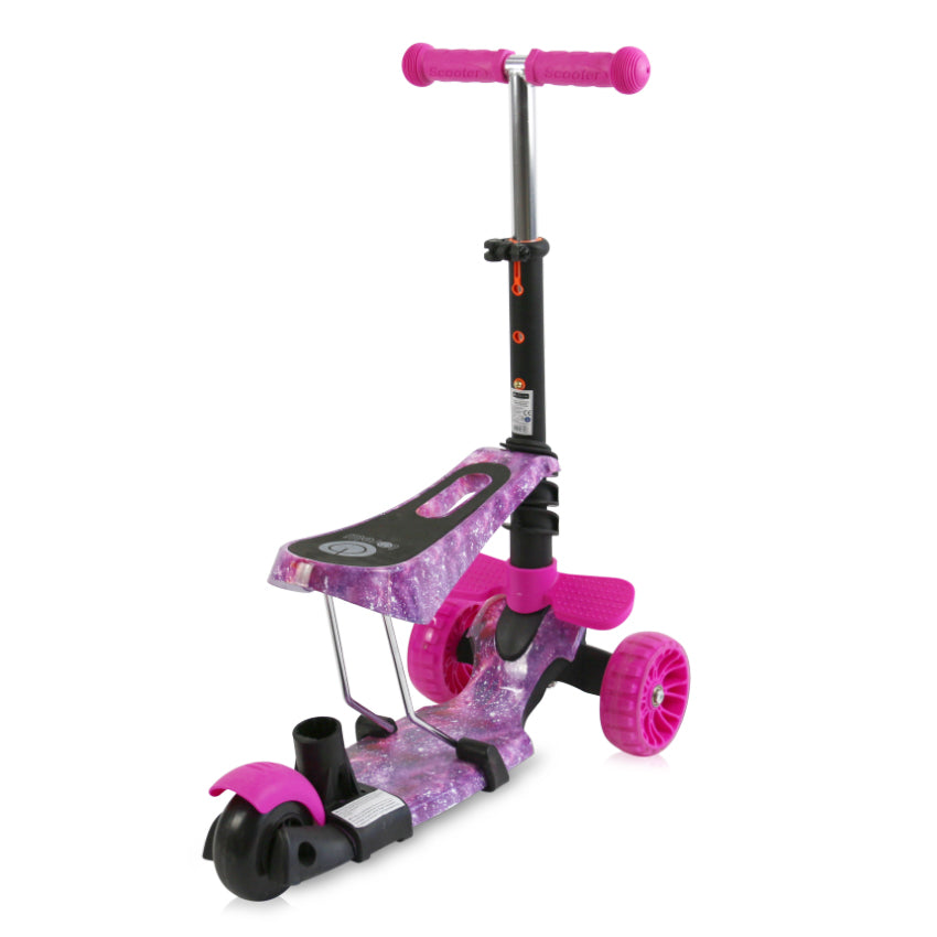 Тротинетка Draxter Plus Pink Galaxy --- BebeMama